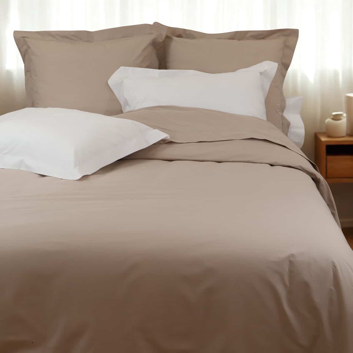 Parure housse de couette coton percale 200 fils DESIREE