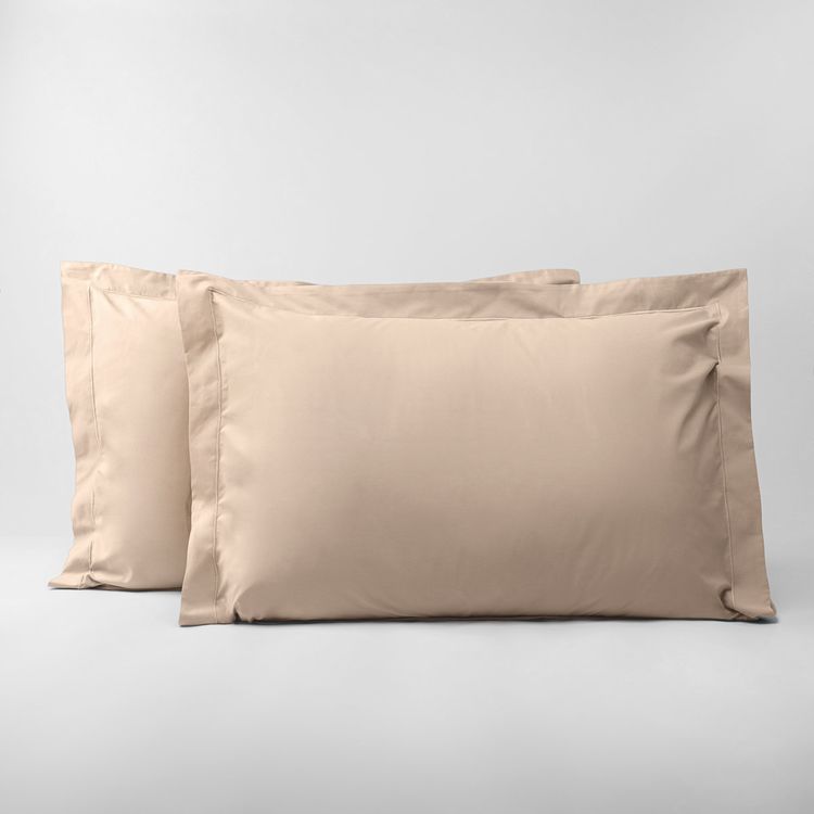 taie oreiller percale rectangle beige
