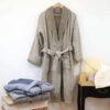 Peignoir homme en coton éponge BICOLORE – Image 2