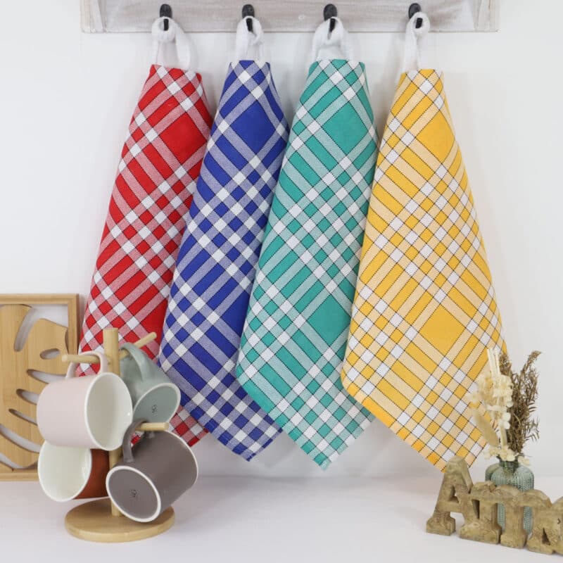 Bavoir à Broder En Tissu Losange Bleu – Toile Aida 14ct, Personnalisable Au Point De Croix, Fabriqué En Italie - 9