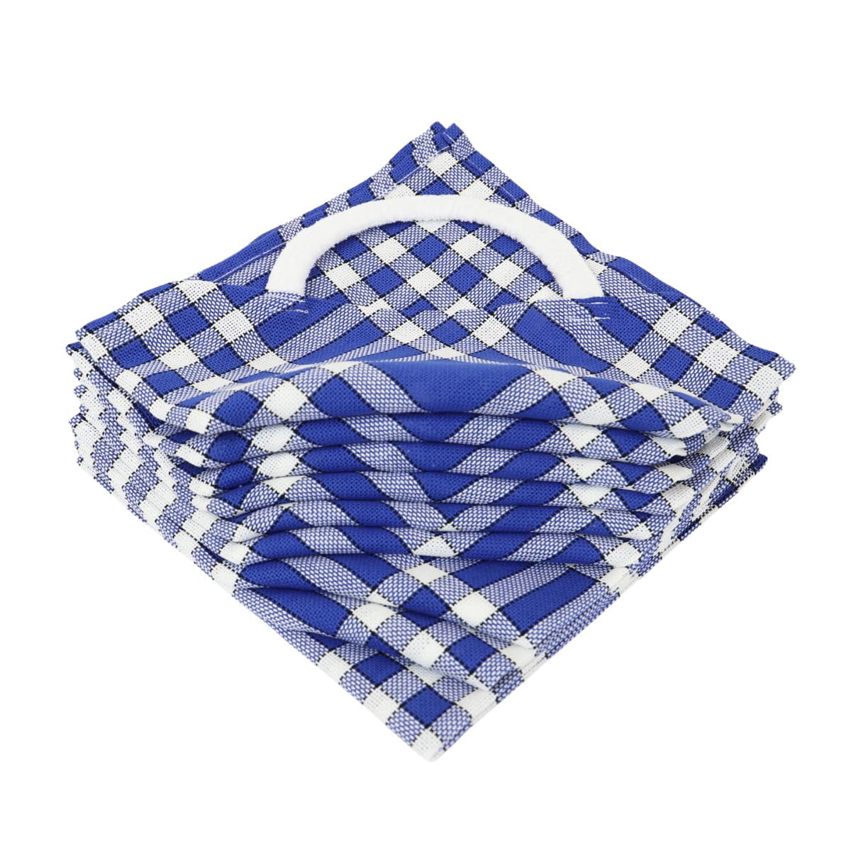 Lot de 10 bavoirs coton carreaux vichy CLEAN