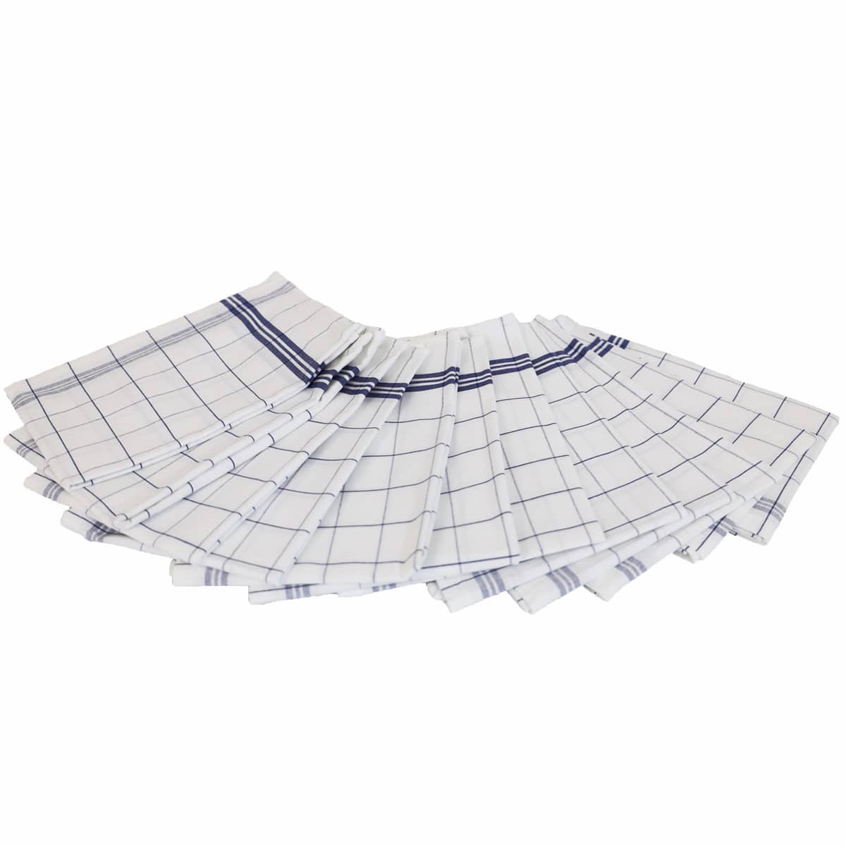 Lot de torchons essuies verres carreaux MATHILDE