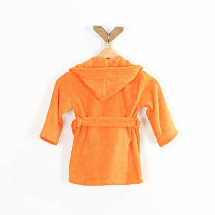 peignoir enfant orange coton