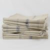 lot de torchons lin coton beige