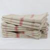 lot de torchons lin coton beige