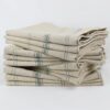 lot de torchons lin coton beige