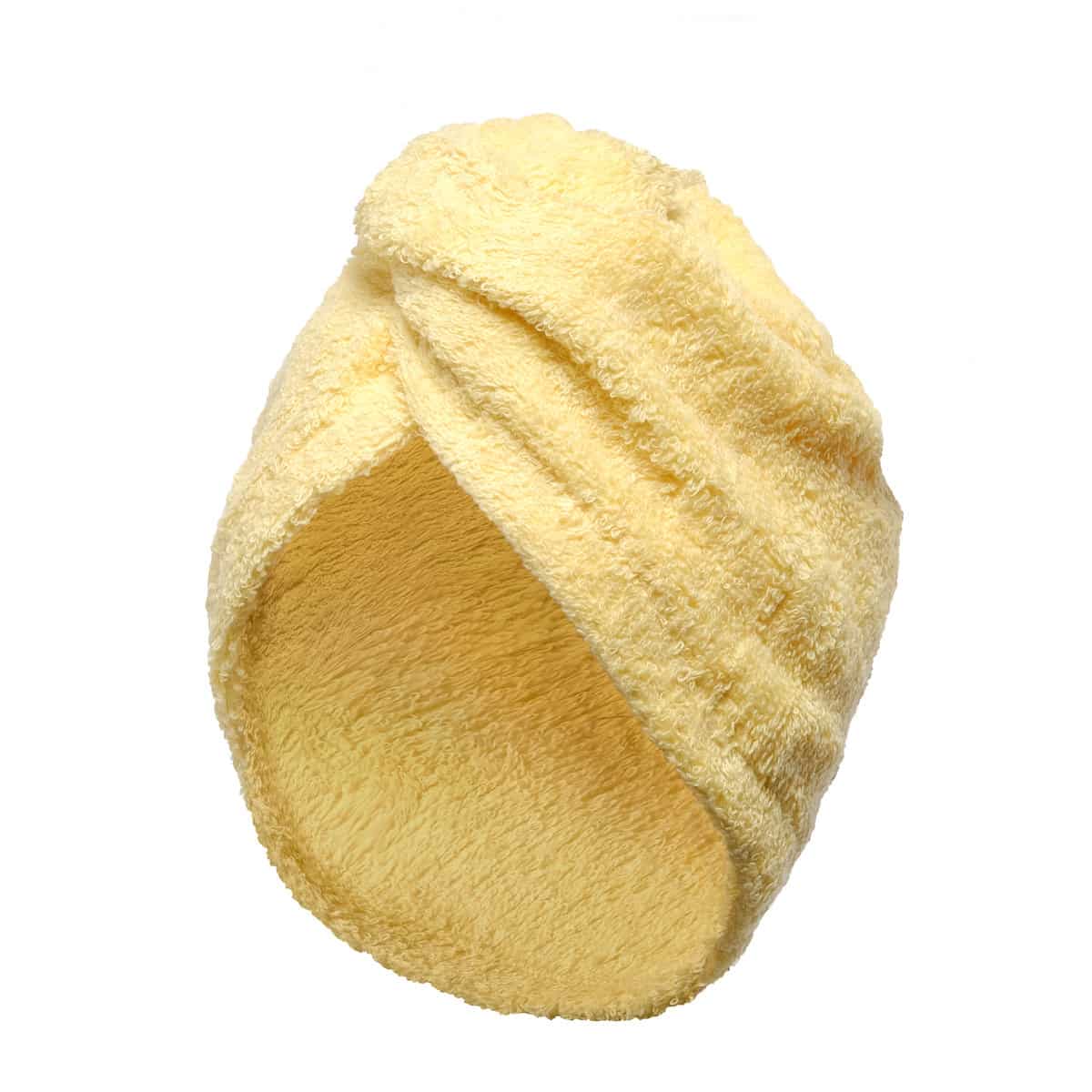 turban de bain jaune