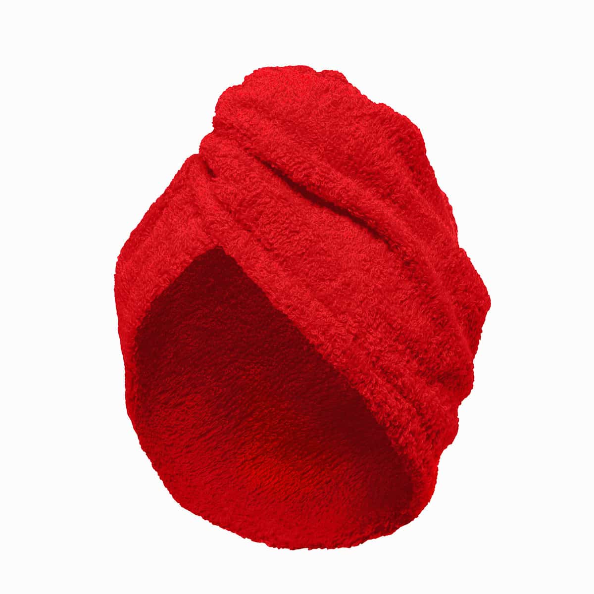 turban de bain rouge a personnaliser