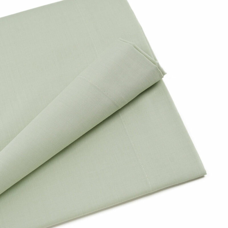 Drap de dessus polyester coton vert tilleul