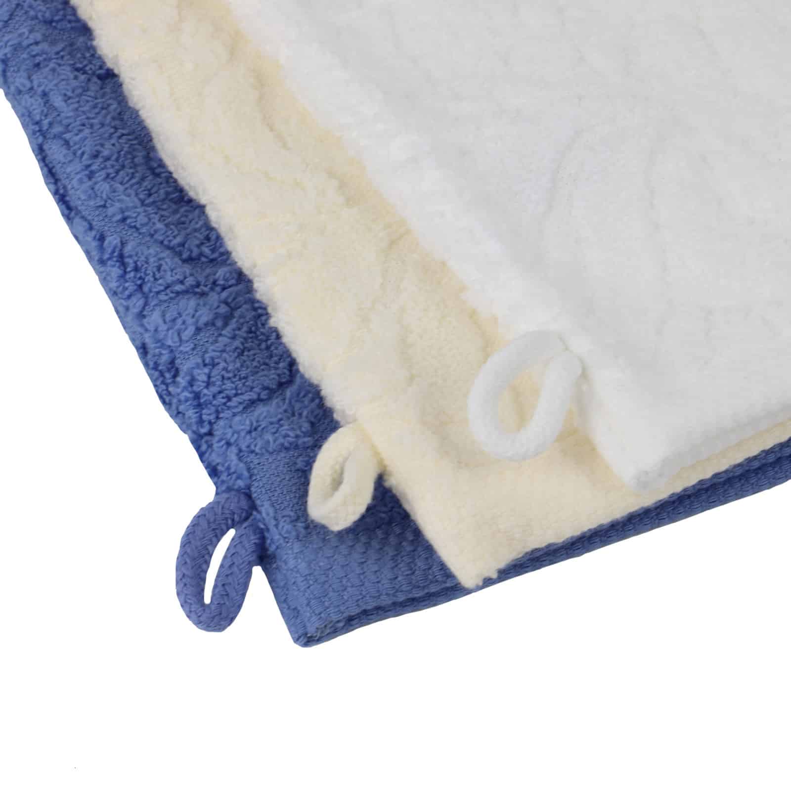 Gants De Toilette Bébé – Lot De 12 En Flanelle Double Face (côté Doux / Côté éponge) – 100% Coton Oeko-Tex, 21x21 Cm
