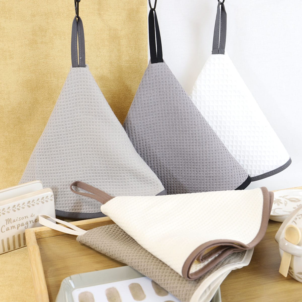 Lot de 2 essuies mains rond nid d'éponge 450gr AMBIANCE – Image 4