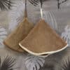 Lot de 2 essuies mains rond  éponge 480gr DÉCO – Image 3
