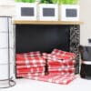 Lot de serviettes de table carreaux vichy normand rouge NELLY