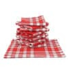 Lot de serviettes de table carreaux vichy normand rouge NELLY – Image 2