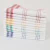 Lot de 12 torchons de cuisine coton tiss? teint jacquard MAEVA – Image 3