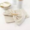 Serviette de toilette coton lin éponge ALINE – Image 3