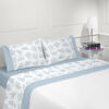 Parure housse de couette coton flanelle 57 fils imprimé ROMA