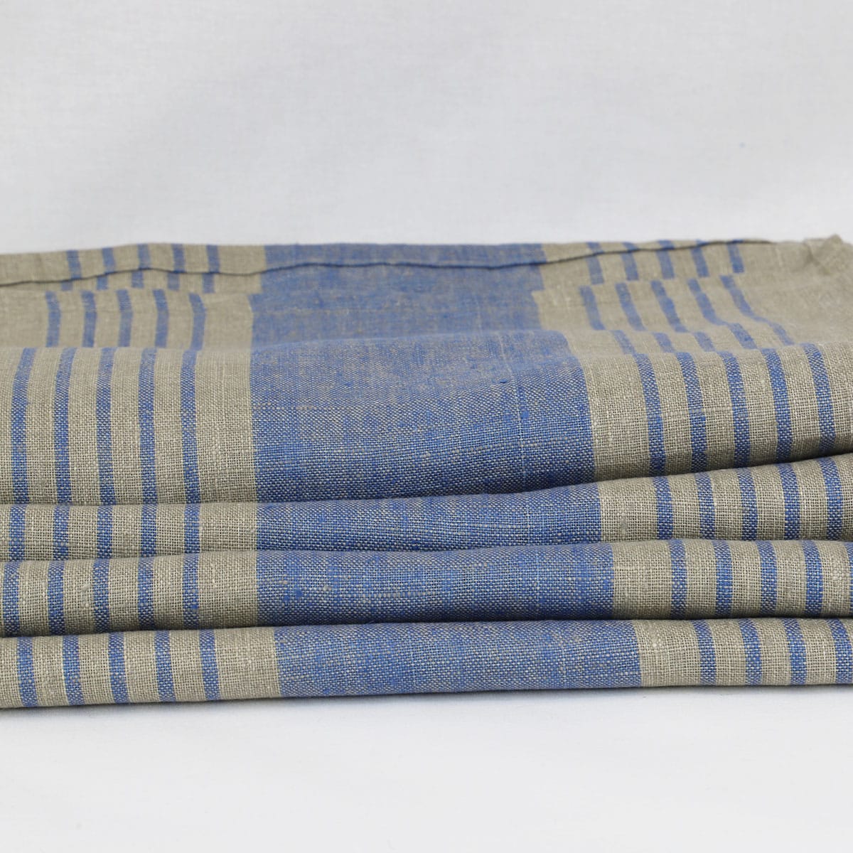 Tissu au mètre 100% lin 240gr m² bleu NAPOLI