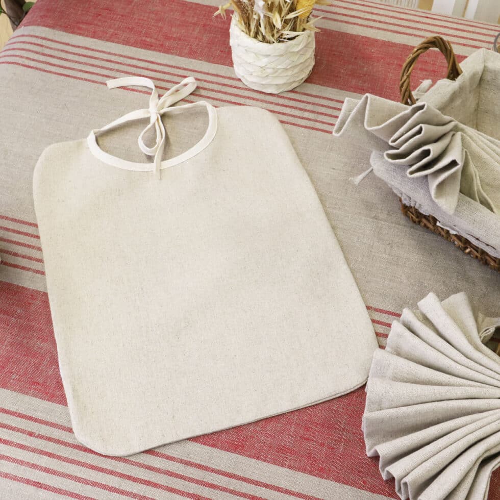 Gant Et Manique De Cuisine 100% Lin LINANDELLE - Fabriqué En France - Taille Gant 30x15 Cm, Manique 19x19 Cm