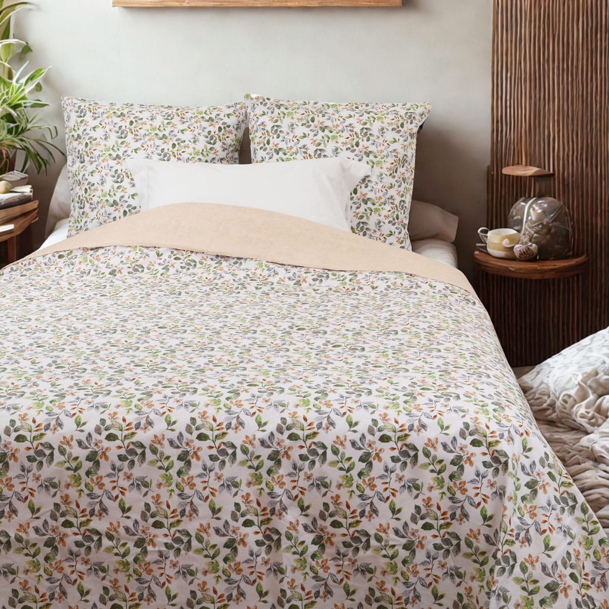 Parure housse de couette imprimés coton 120 gr FRANÇIA