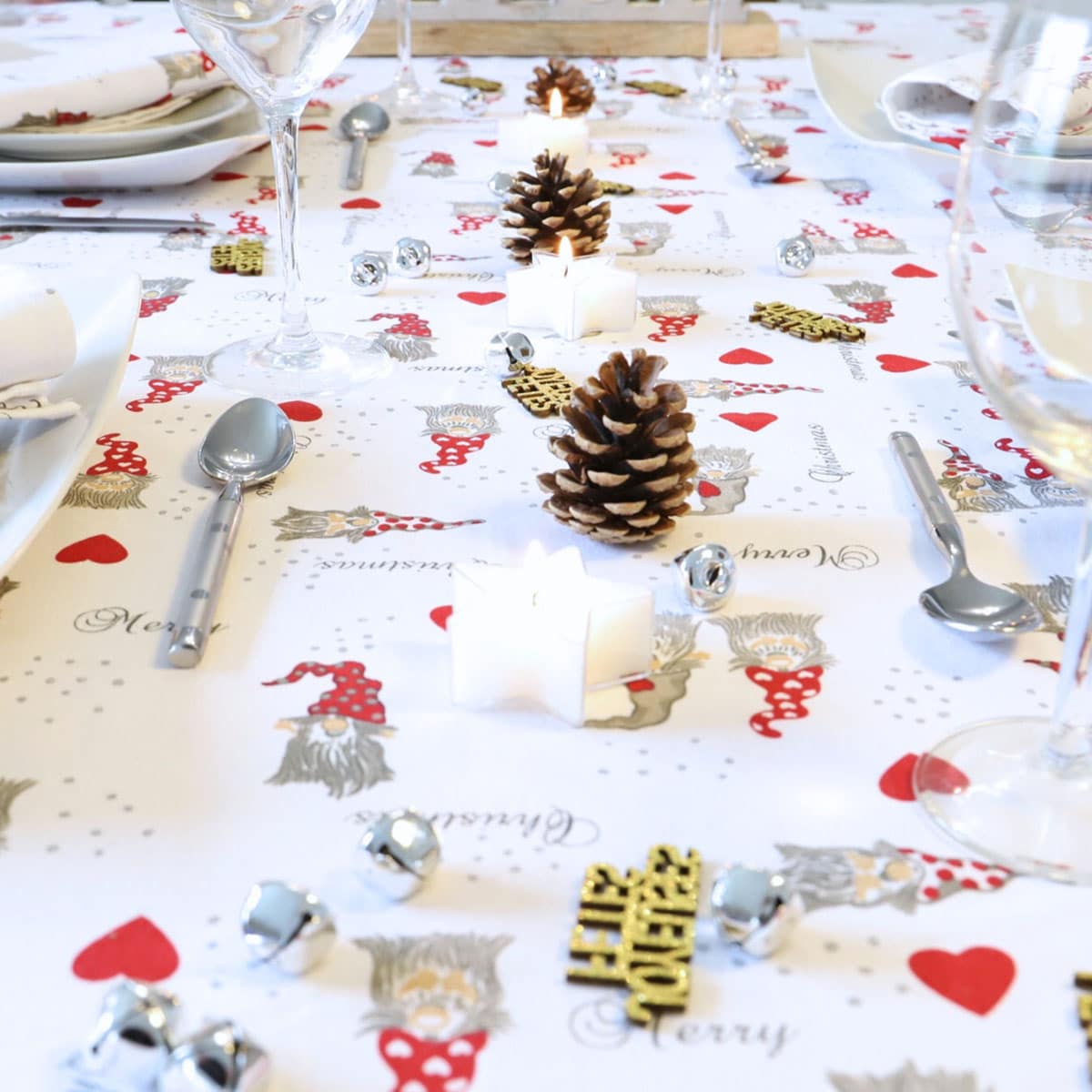 Lot de serviettes de table coton imprimés LUTIN – Image 4