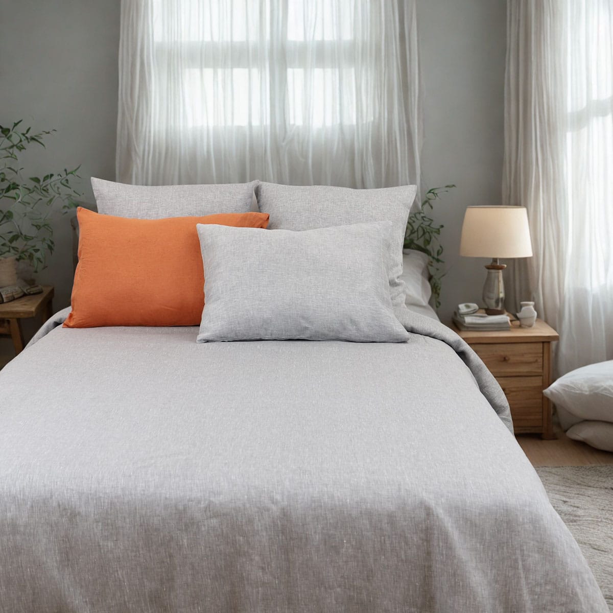 Parure housse de couette 100% lin PRESTIGE