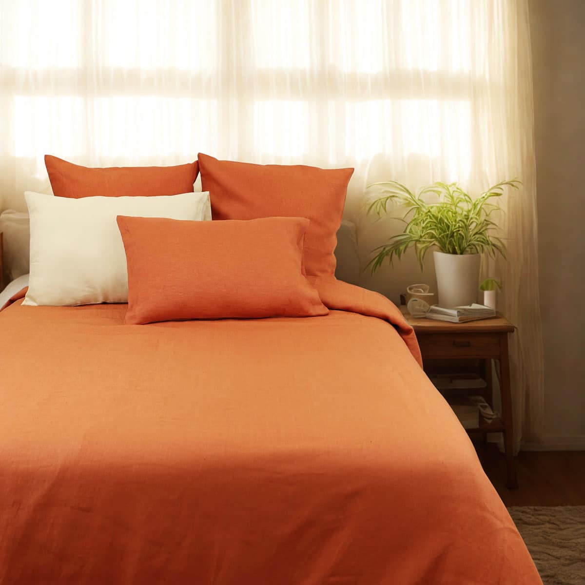 Parure housse de couette 100% lin PRESTIGE