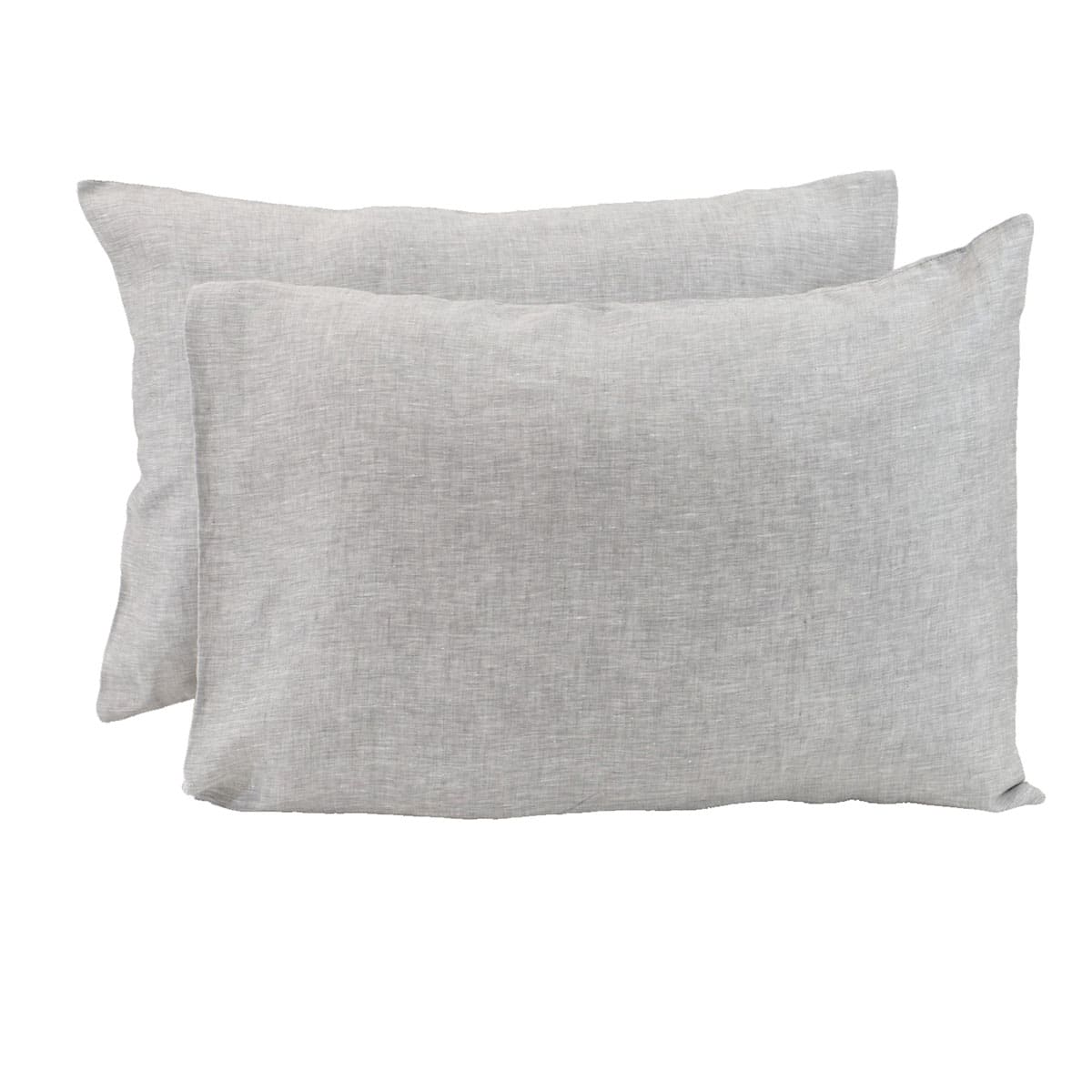 Lot de 2 taies d'oreillers rectangles 100% lin PRESTIGE