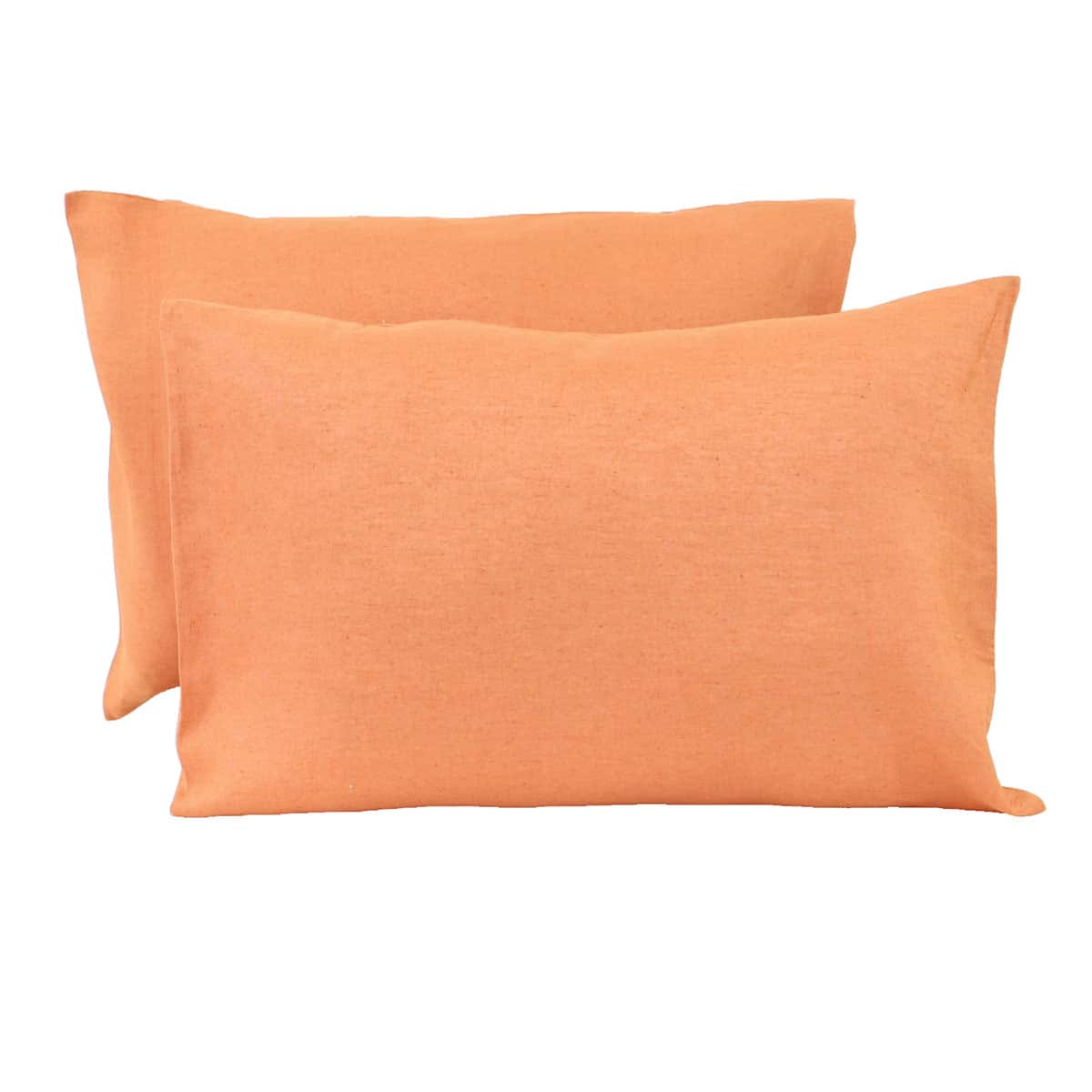 Lot de 2 taies d'oreillers rectangles 100% lin PRESTIGE