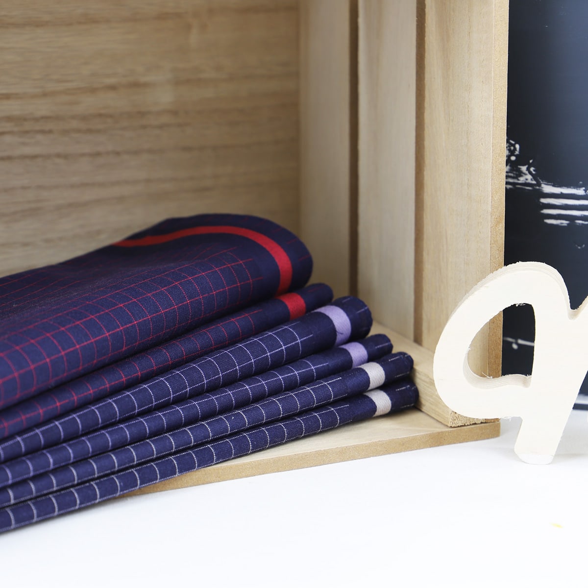 Lot de 6 mouchoirs 100% coton- JULES