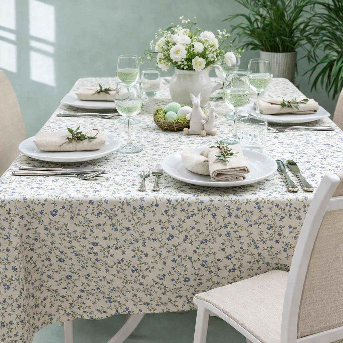 nappe-coton-fleur-floralie-linandelle-printemps Nappe en coton à motif floral Floralie