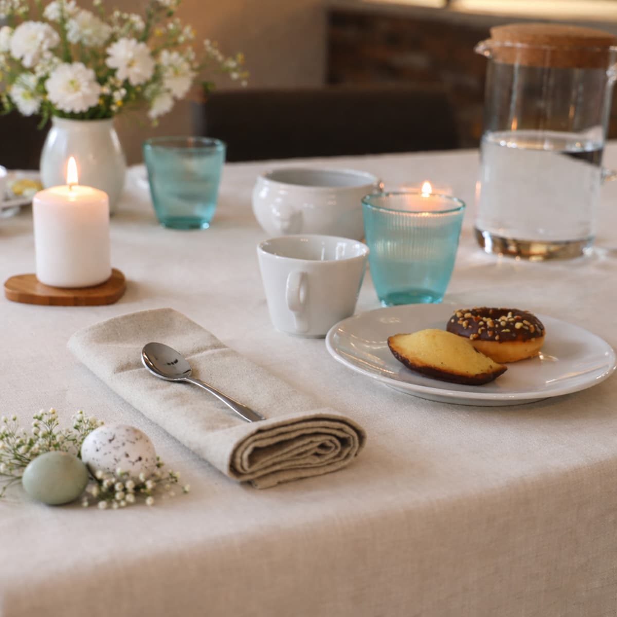 nappe-lin-linelle-linandelle-printemps nappe 100% lin