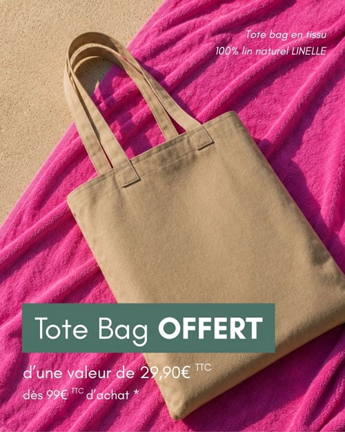 Tote bag Linelle 100% lin offert des 99€ TTC d'achat