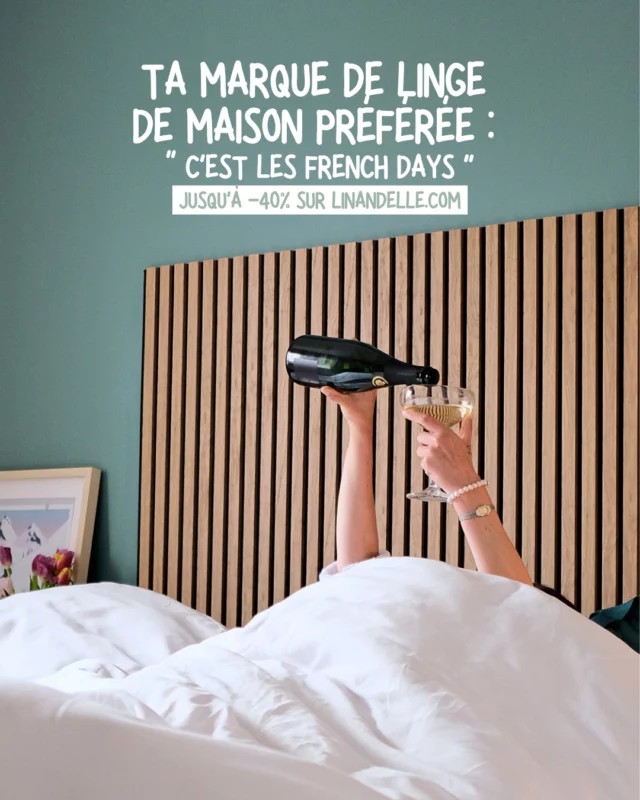 Oui c’est officiel : les French Days sont de retour sur Linandelle

👉🏻 Tout à -20%
👉🏻 Sélection à -40%

📆 Du 30 avril au 7 mai

Tu sais ce qu’il te reste à faire…👀

--
Linandelle, c’est 40 ans d’amour pour le linge de maison.
Une marque normande engagée dans la qualité et l’artisanat, avec des pièces conçues en France et réalisées avec soin avec nos partenaires au Portugal.

🤍 Offrez à votre quotidien une douceur incomparable.

#FrenchDays #FrenchDays2025 #BonPlanMaison #LingeDeMaison #DécorationIntérieure #LinNaturel #Linandelle #AmbianceMaison #LingeDeLit