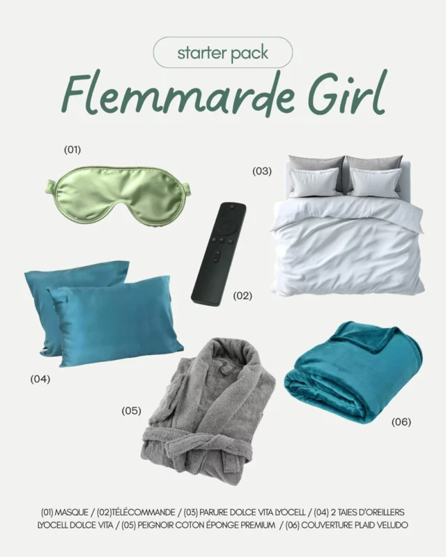 Team flemmarde assumée ? Ce starter pack est pour toi 😏🛋️

Pas besoin d’aller bien loin pour profiter… Ton starter pack Flemmarde Girl est prêt :

☁️ Parure de lit douce comme un nuage
😴 Taies d’oreillers qui appellent à la sieste
🌟 Peignoir cocooning à souhait
🍁 Plaid ultra moelleux pour les longues soirées d’automne

Et parce qu’on pense à tout : la télécommande 📺 et le masque 😴 (ok, ceux-là ne viennent pas de chez nous, mais avoue qu’ils complètent parfaitement le tableau).

👉 Qui se reconnaît dans ce starter pack ? 🙋‍♀️

--

Linandelle, créateur de linge de maison depuis plus de 40 ans 🤍 Tissus naturels et durables : lin, coton, nid d’abeille, éponge…
Des produits 100% français et portugais 🇫🇷🇵🇹 : draps, housses de couette, torchons, plaids, serviettes, tote bags…
Pensés pour le confort, le style et la maison 🌿

Made in France - Linge de maison - Lin - Confort - Textile durable - Plaid - Draps -Serviettes - Linge de lit