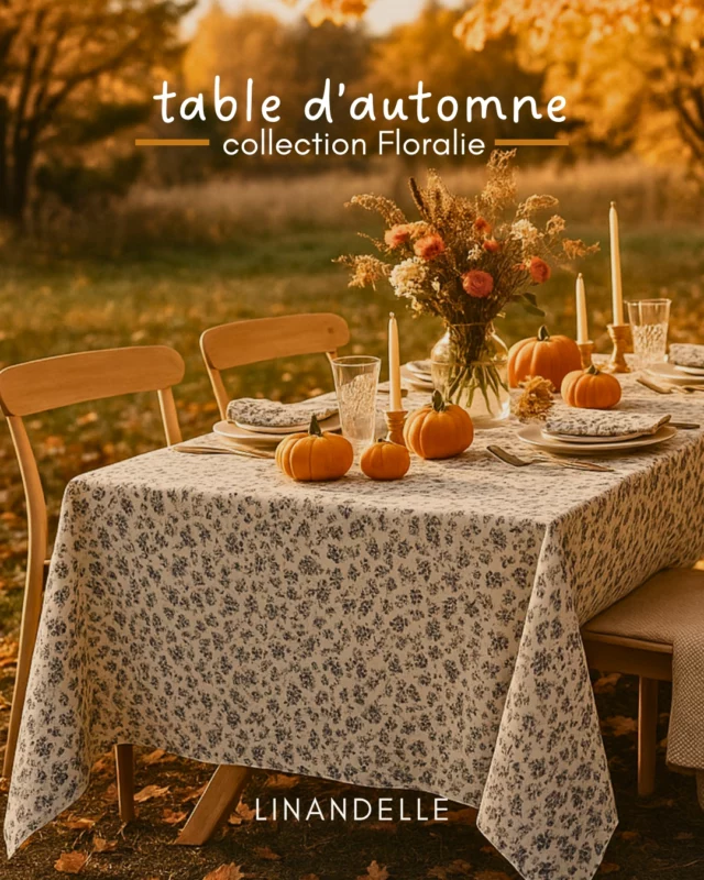 🍂 L’élégance d’une table d’automne, pour des instants conviviaux.

La collection Floralie accompagne vos repas avec délicatesse, entre fleurs champêtres et matières naturelles.
Parce qu’autour d’une belle table, on partage bien plus qu’un repas : des sourires, des histoires et de jolis souvenirs. ✨

✨ Lin & coton naturels
✨ Un tissage raffiné qui traverse le temps
✨ Un style intemporel, pour toutes vos saisons

🛍️ Référence Floralie - disponible en motifs rouges déclinées sur d’autres produits de la collection : serviette & chemin de table.

--

Linandelle — créateur de linge de maison depuis plus de 40 ans.

Lin naturel — Coton — Nappe élégante — Table champêtre — Esprit automnal — Textile durable — Décoration intérieure — Maison chaleureuse — Moments conviviaux — Linandelle
